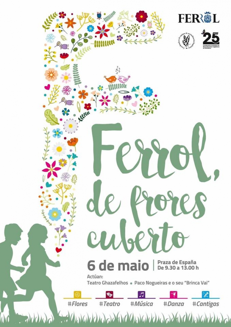 Coordenadora de Equipas de Normalizaçom Lingüística leva os Maios e a língua às ruas de Ferrol